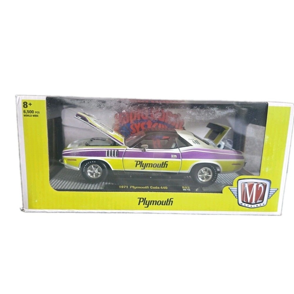 M2 Machines PLYMOUTH 1971 Plymouth CUDA 440 R82/20-15 Rapid Transit System Chase
